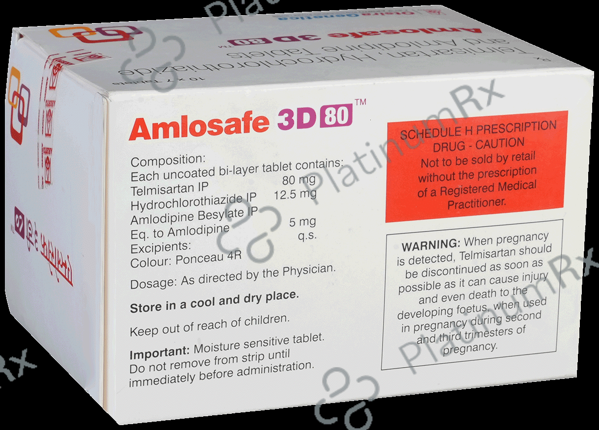 Amlosafe 3D 80mg Tablet 7s