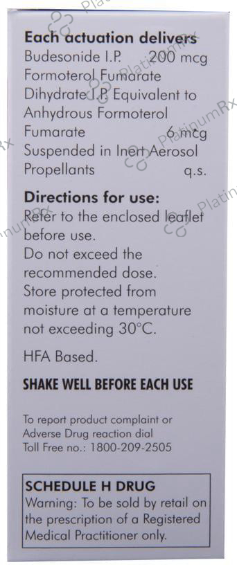 Budamate 6/200mcg Transhaler 120MDI
