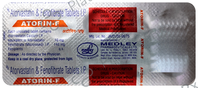 Atorin F 10/145mg Tablet 10s