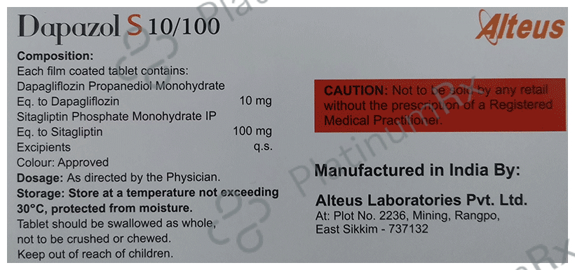 Dapazol S 10mg/100mg Tablet 15 tablets