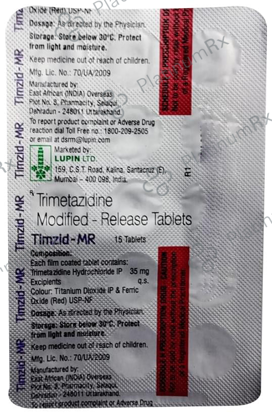 Timzid MR 35mg Tablet MR 15s