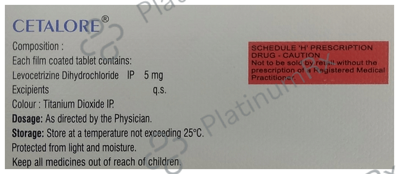 Cetalore 5mg Tablet 10s