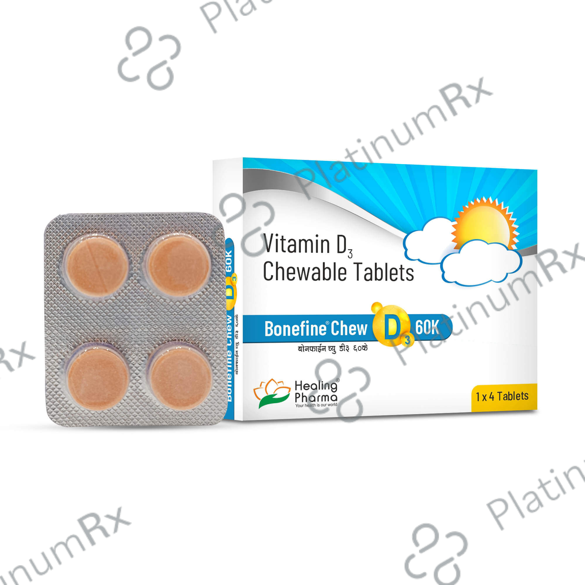 Bonefine Chew D3 60K Chewable Tablet 4s