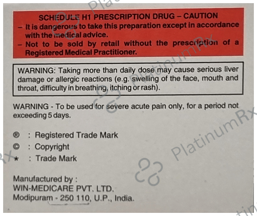 Urgendol P 325 mg/37.5 mg Tablet