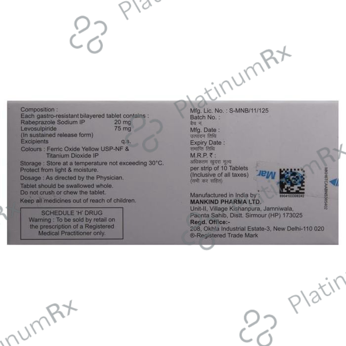 Rabekind Plus 75/20mg Tablet SR 10s