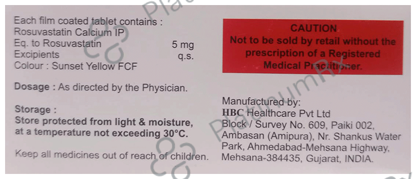 Cardirose 5mg Tablet 10s