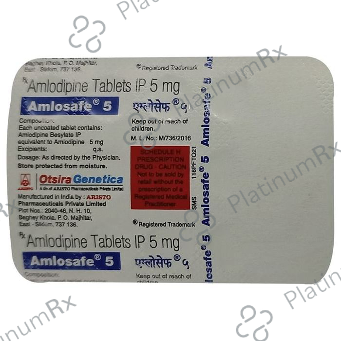Amlosafe 5mg Tablet 15