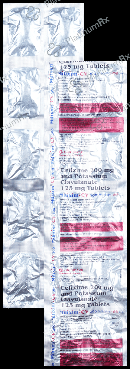 Milixim CV 200/125mg Tablet 10s