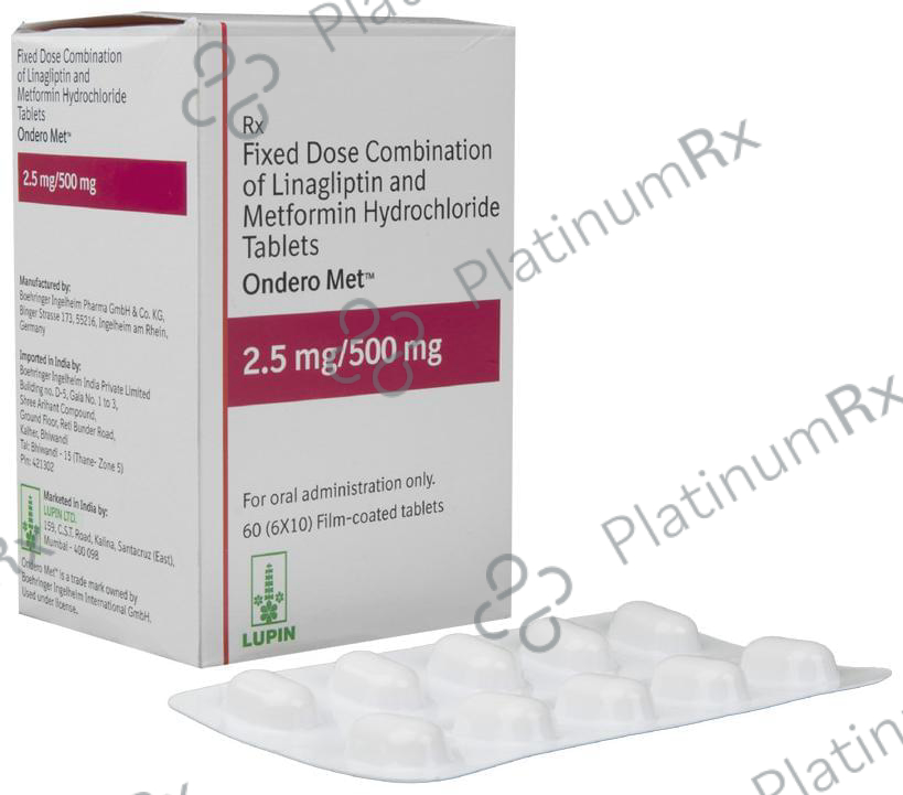 Ondero Met 2.5/500mg Tablet 10s