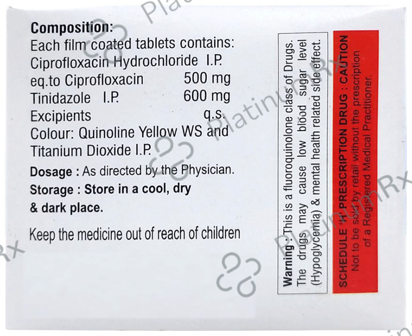 Ciprovaxl TZ 500mg/600mg Tablet