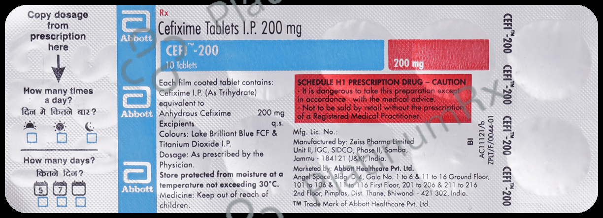 Cefi 200mg Tablet 10s