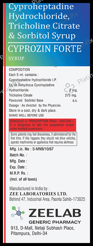 Cyprozin Forte Syrup