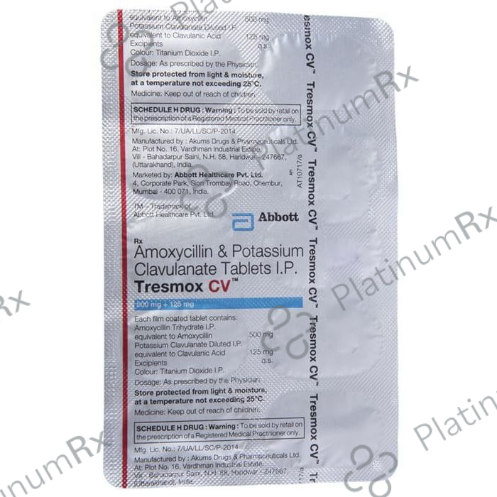 Tresmox CV 500/125mg Tablet 10s