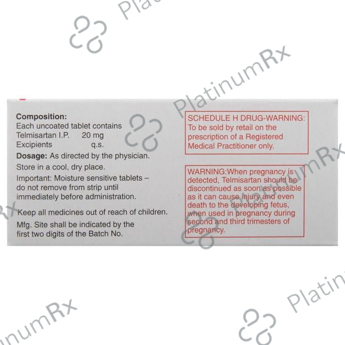 Telma 20mg Tablet 15s