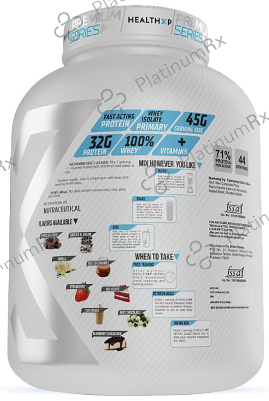 HealthXP Nitro Gold Whey Isolate Powder Cookies & Cream