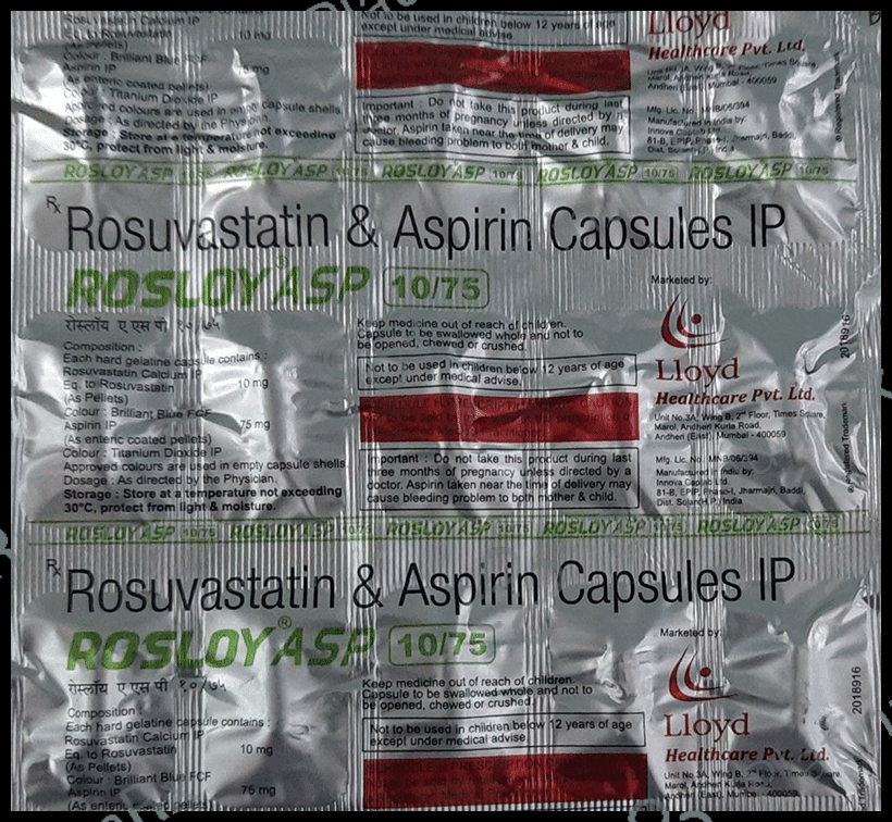 Rosloy ASP 10/75mg Capsule 15s