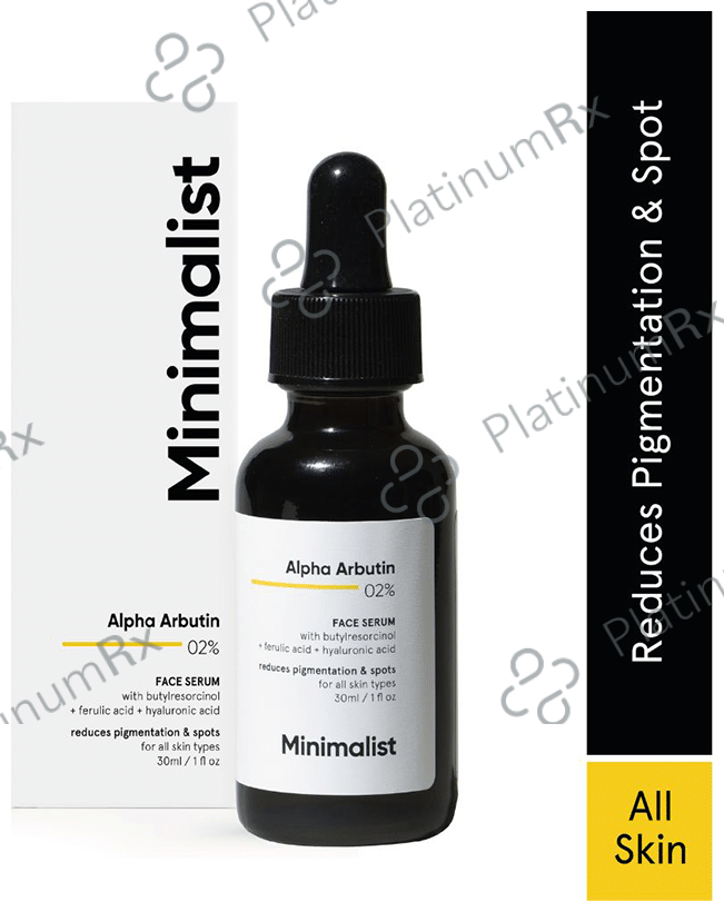 Minimalist 02% Alpha Arbutin Face Serum - Fights Pigmentation and Dark Spots