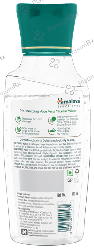 Himalaya Moisturizing Aloe Vera Micellar Water