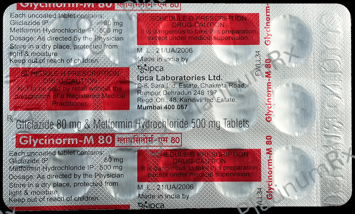 Glycinorm M 80/500mg Tablet 15s