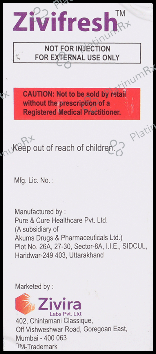 Zivifresh 0.5% Eye Drop 10ml