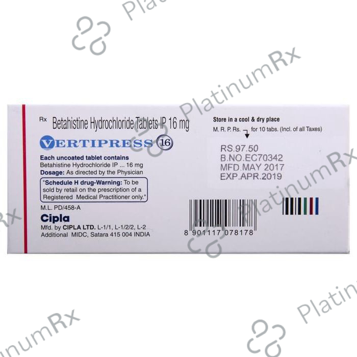 Vertipress 16 Tablet