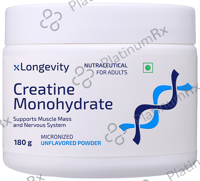 Xlongevity Creatine Monohydrate Powder 180 gm