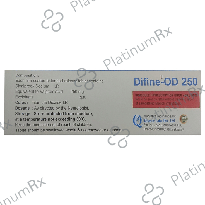 Difine-OD 250 Tablet ER