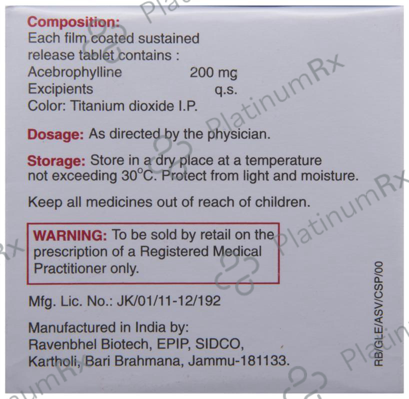 Ascovent SR 200mg Tablet 10s