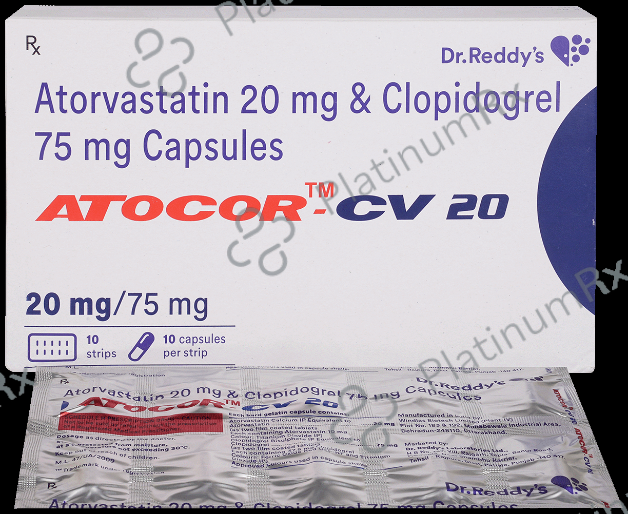 Atocor CV 20/75mg Capsule 10s