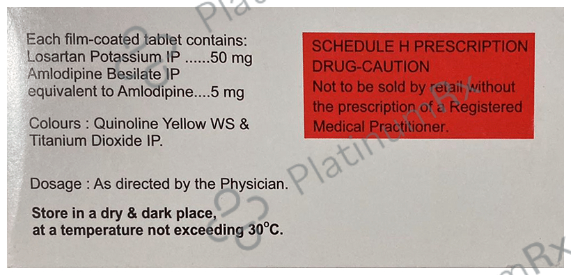 Amlozaar 5/50mg Tablet 15s