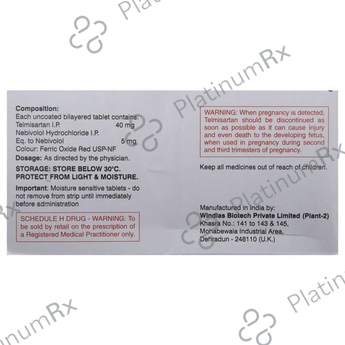 Telma NB 5/40mg Tablet 10s