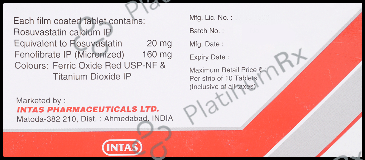 Lipitas F 160/20mg Tablet 10s
