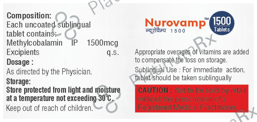 Nurovamp 1500 Sublingual tablet