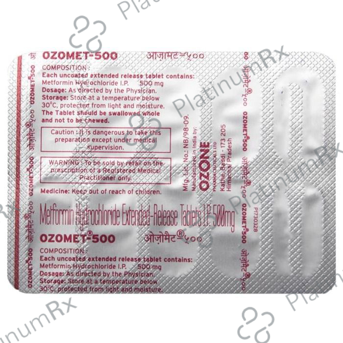 Ozomet 500 Tablet ER 10 Tablet ER