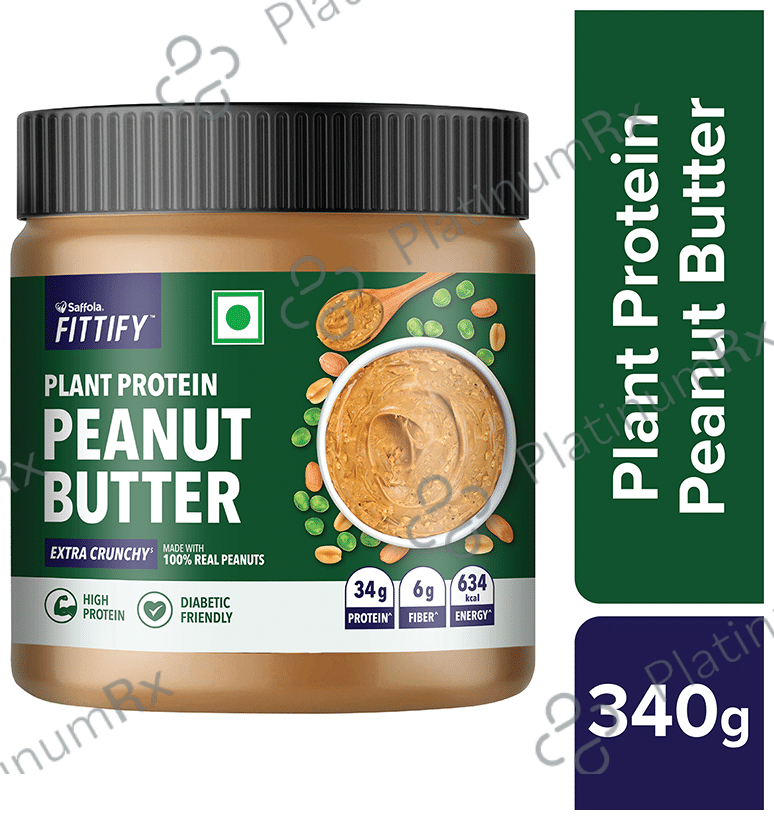 Saffola Fittify Plant Protein Peanut Butter Extra Crunchy 340 gm