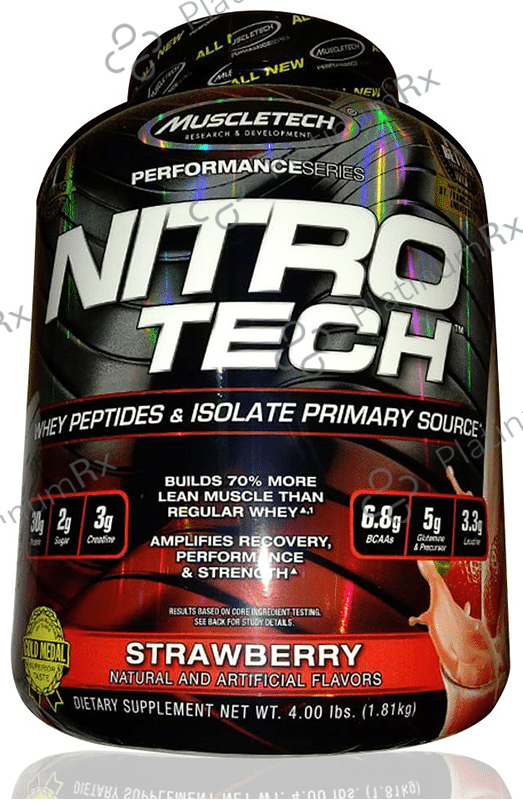 Muscletech Performance Series Nitro Tech Whey Isolate Strawberry 4 lb