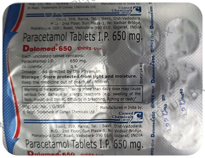 Dolomed 650mg Tablet 15 Tablet