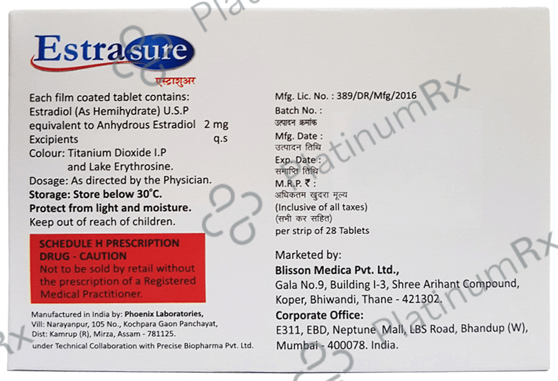 Estrasure 2mg Tablet 28 Tablet