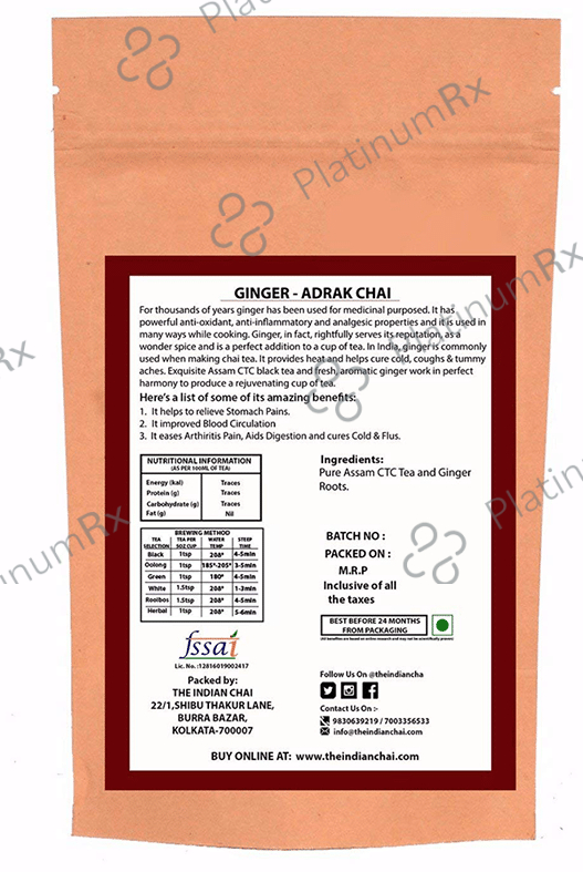 The Indian Chai Ginger Adrak Chai