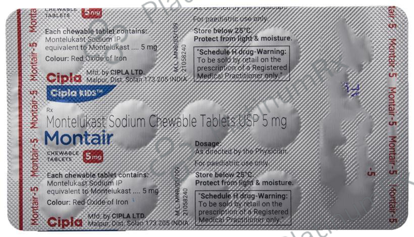 Montair 5mg Chewable Tablet Strawberry 15s
