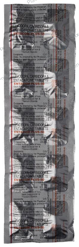 Entacom Plus 50 12.5/200/50mg Tablet 10s