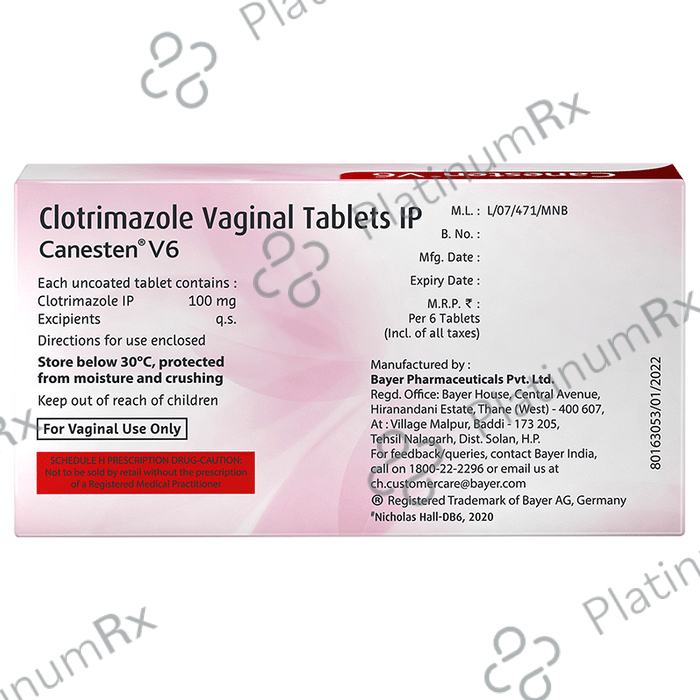 Canesten V6 100mg Tablet VT 6s