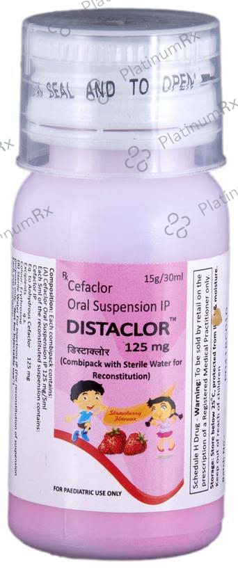 Distaclor 125mg Oral Suspension Strawberry