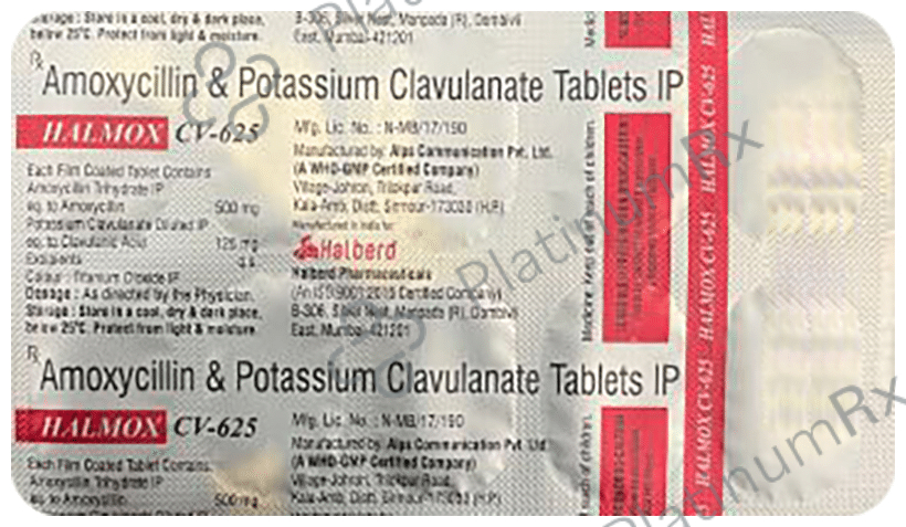 Halmox CV 625 Tablet 10 tablets Tablet Halberd Pharmaceuticals
