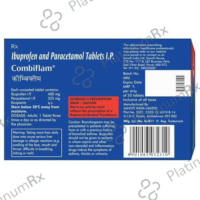 Combiflam 400/325mg Tablet 20s