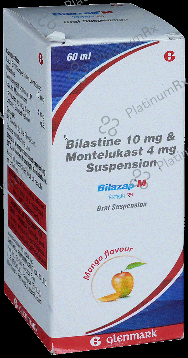 Bilazap M Mango 10/4mg Oral Suspension 60ml