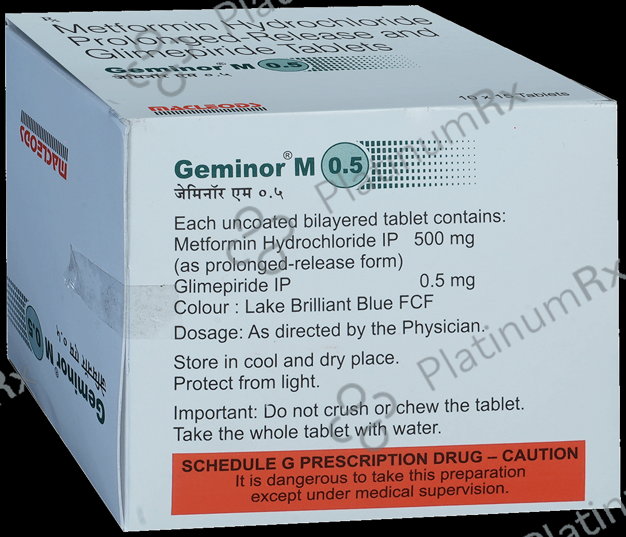 Geminor M 0.5/500mg Tablet PR 15s