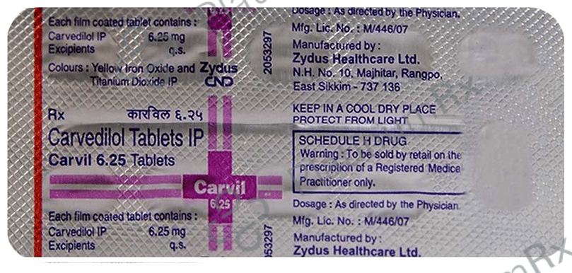 Carvil 6.25mg Tablet 10s