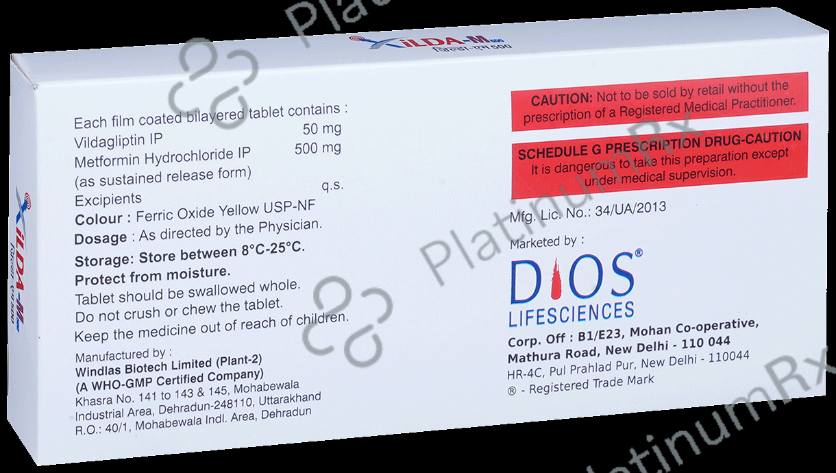 Xilda-M 500mg/50mg Tablet