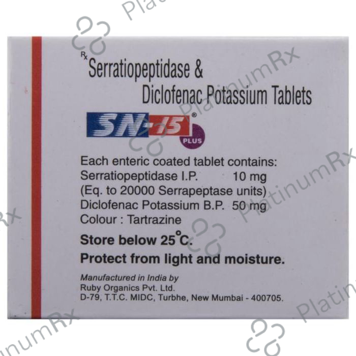 SN 15 Plus 50/10mg Tablet 10s